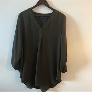 Chiffon tunic top- Olive and Black available